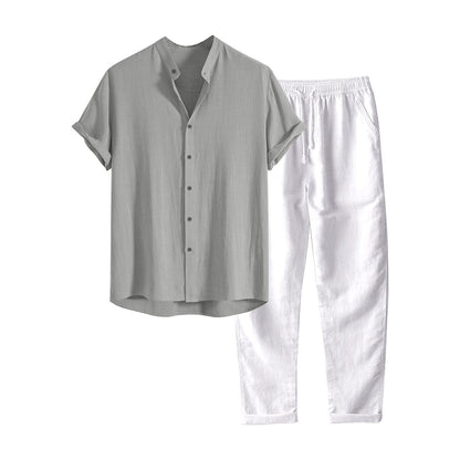 Jerome Mens Summer Set Casual Shirt And Trousers For All Day Comfort Ideal Urban Professional Outfit
