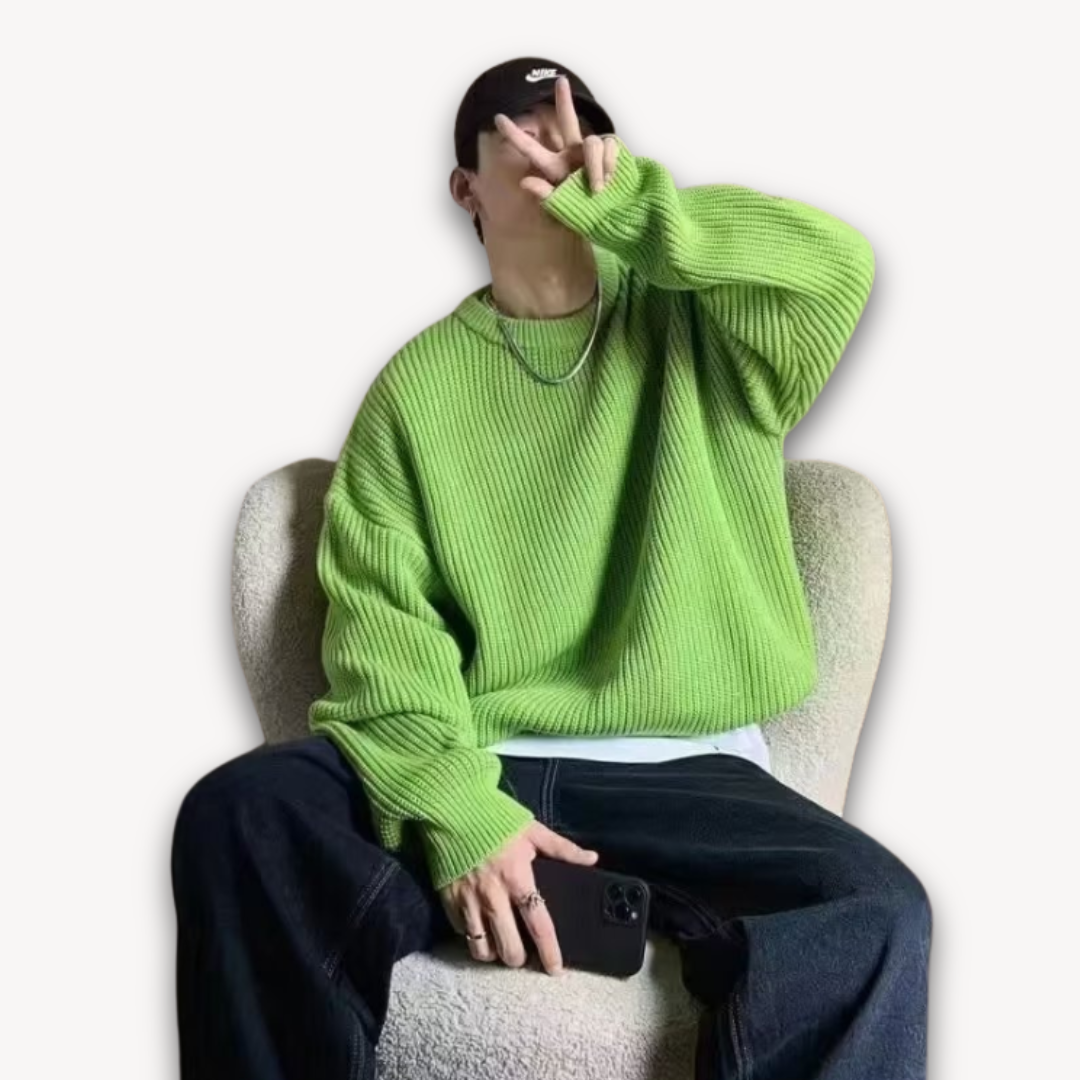 Men's Oversized Sweater Cozy Winter Wear For Effortless Layering Everyday Comfort And Rugged Style