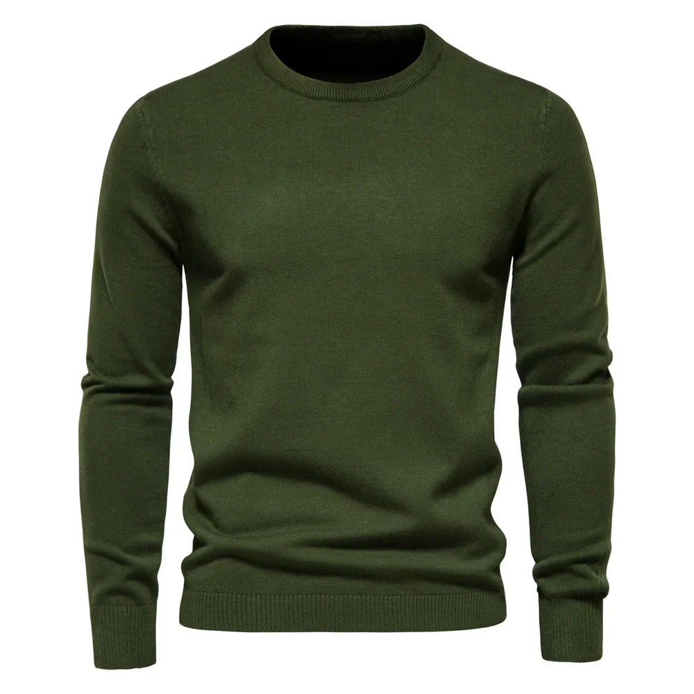 Mens Knit Jumper With Soft Knit Comfort For Casual Layering And Everyday Wear Ideal For Autumn Winter