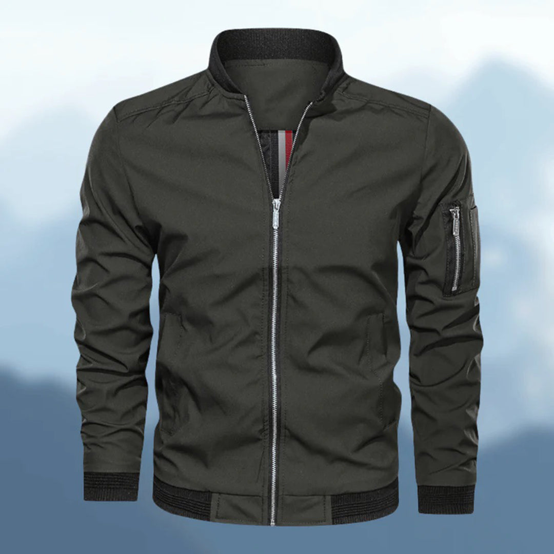 Adam Mens Slim Fit Bomber Jacket Modern Lightweight Outerwear For Men By TrendAura