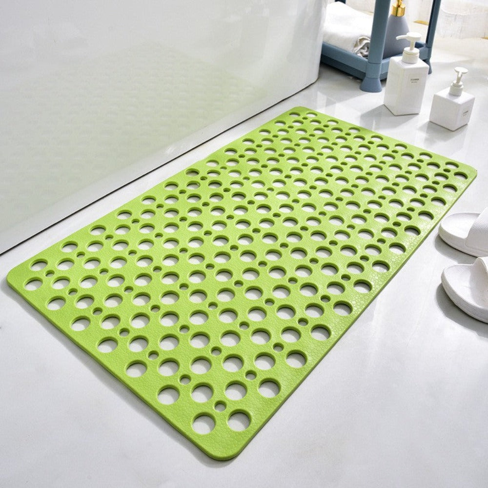 Secure Suction Shower Mat Antibacterial Slip Resistant Bath Mat For Seniors And Caregivers
