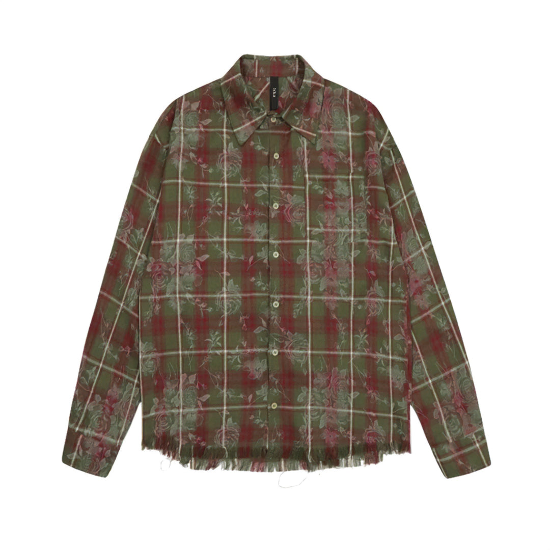 Rose Plaid Shirt