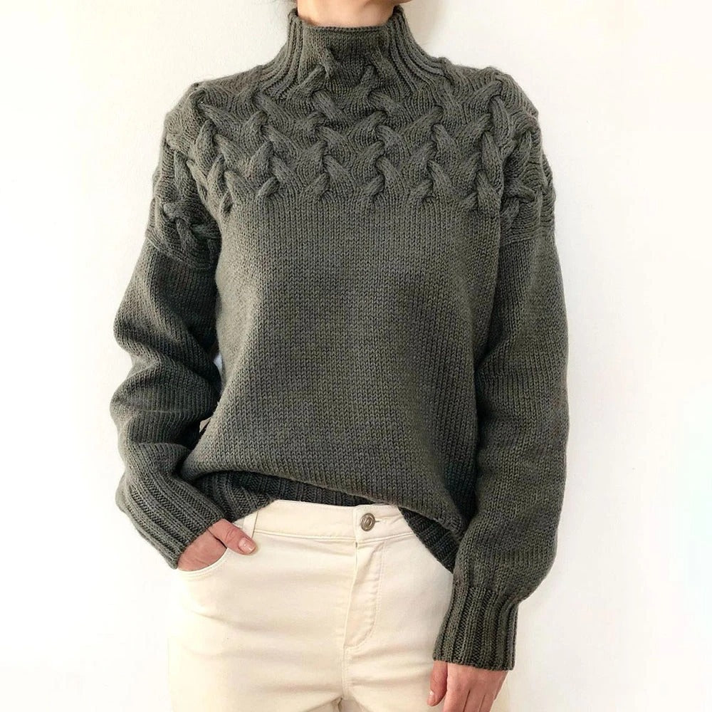 Milly Knitted Turtleneck Sweater For Women Warm Cozy Durable Soft Yarn Winter Fashion Essential For Stylish Everyday