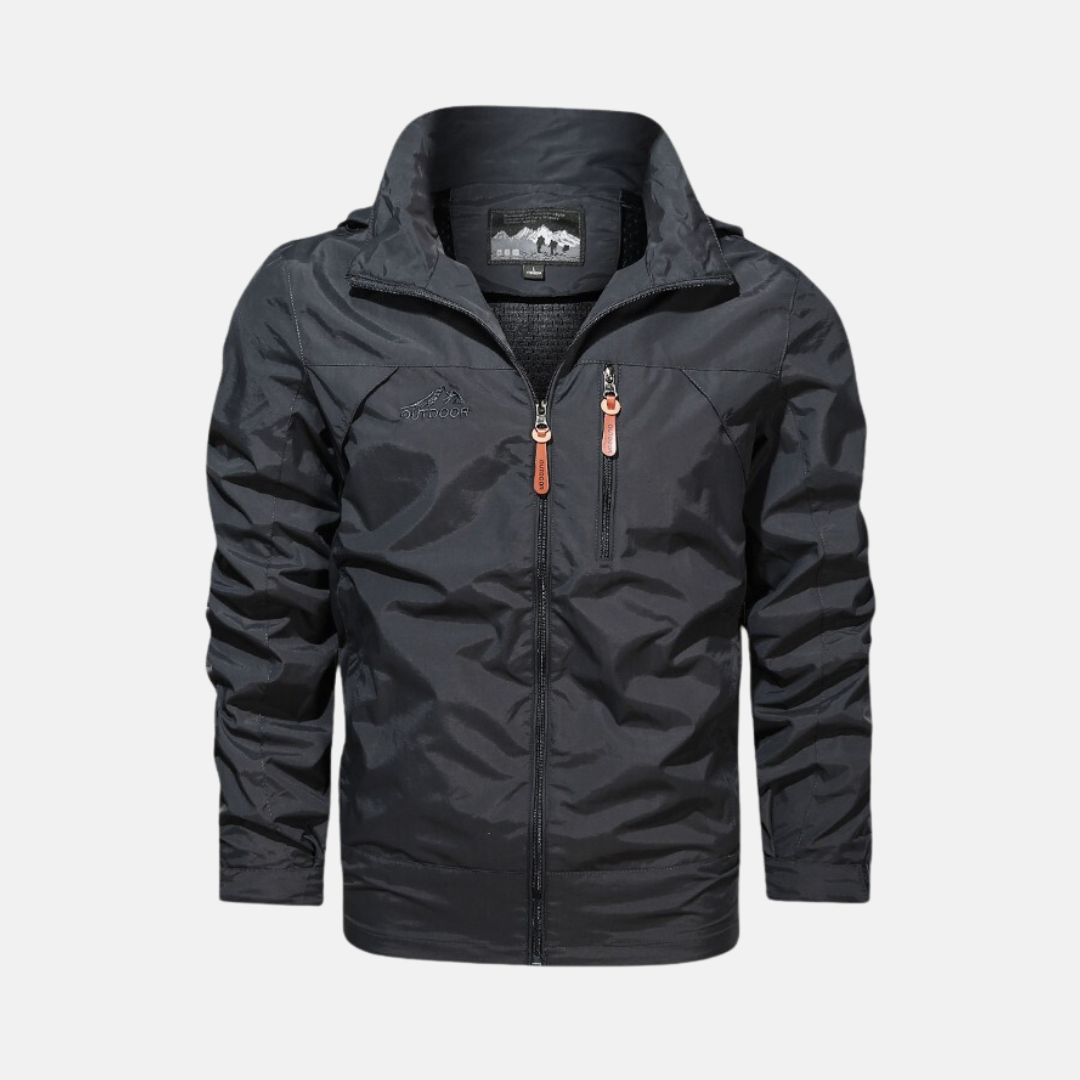 Men's Lightweight Water Resistant Outdoor Jacket Nordisk Flair With High Collar And Zippered Pockets