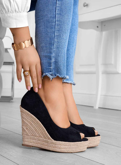 Stella | Women's suede sandals with wedge heel for summer