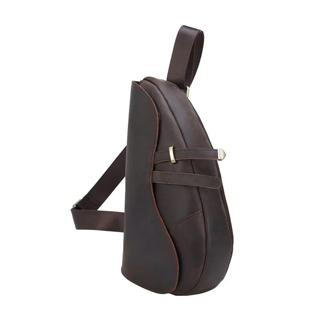 Brown Leather Saddle Bag - TrendAura