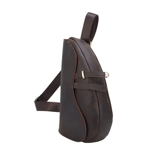 Brown Leather Saddle Bag - TrendAura