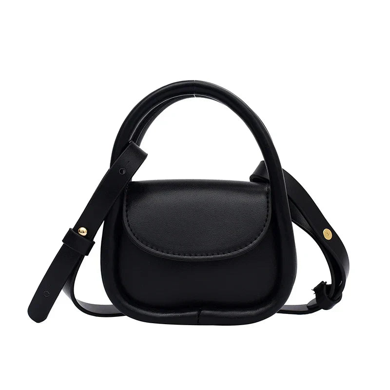 TrendAura Mono Crossbody Bag - Leather Crossbody With Adjustable Strap And Snap Closure