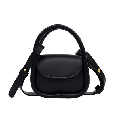 TrendAura Mono Crossbody Bag - Leather Crossbody With Adjustable Strap And Snap Closure