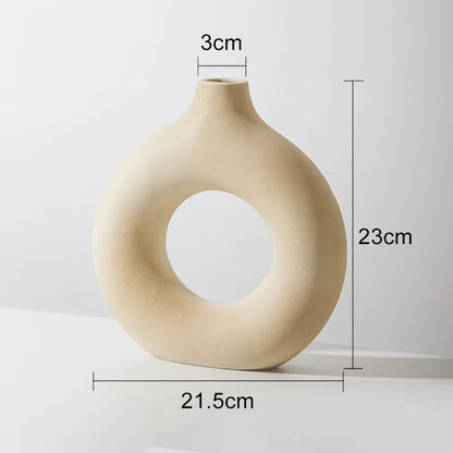 Hadran Circular Ceramic Vase