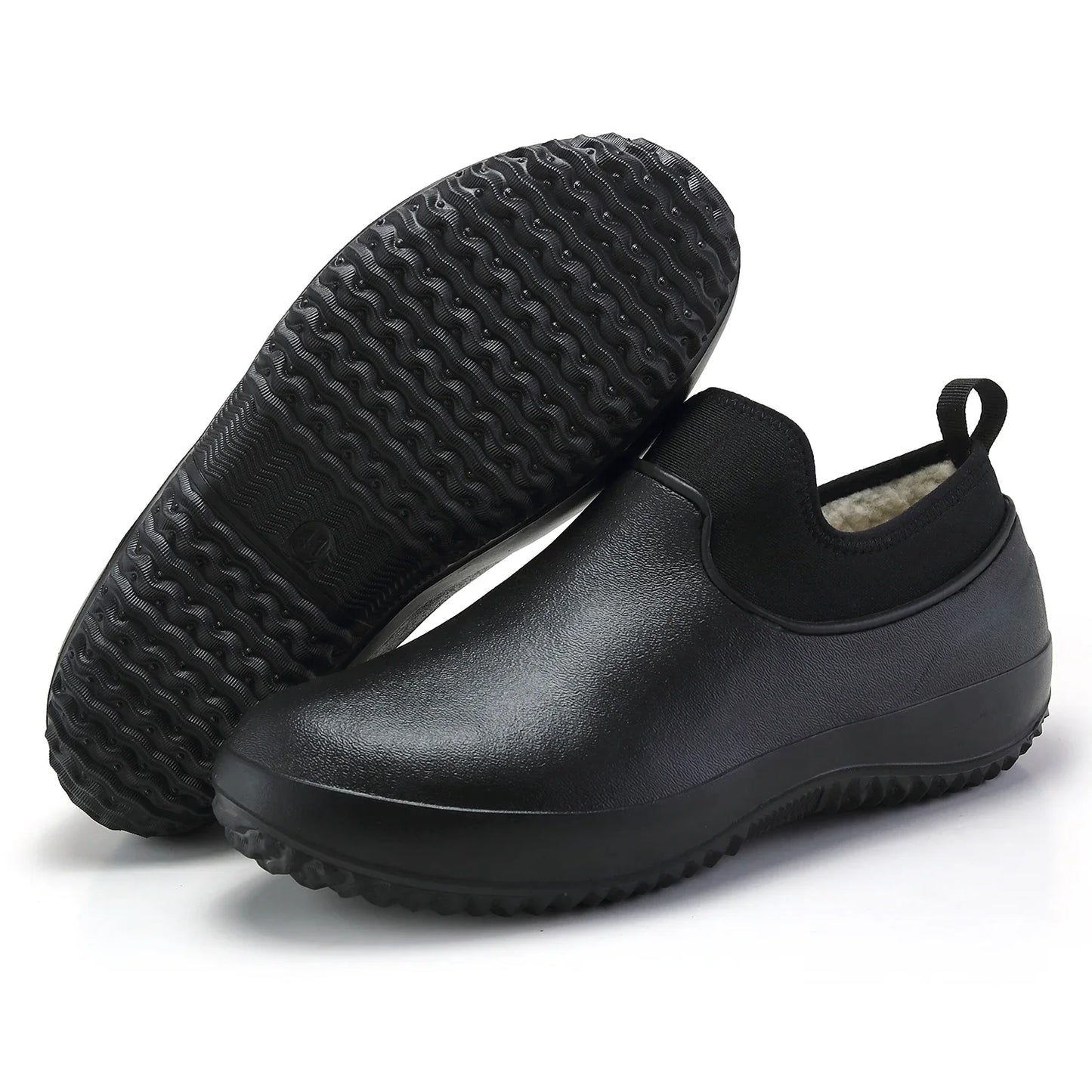 SafeTread Men Waterproof Anti Slip Work Shoes For Chefs And Kitchen Staff With Non Slip Rubber Sole