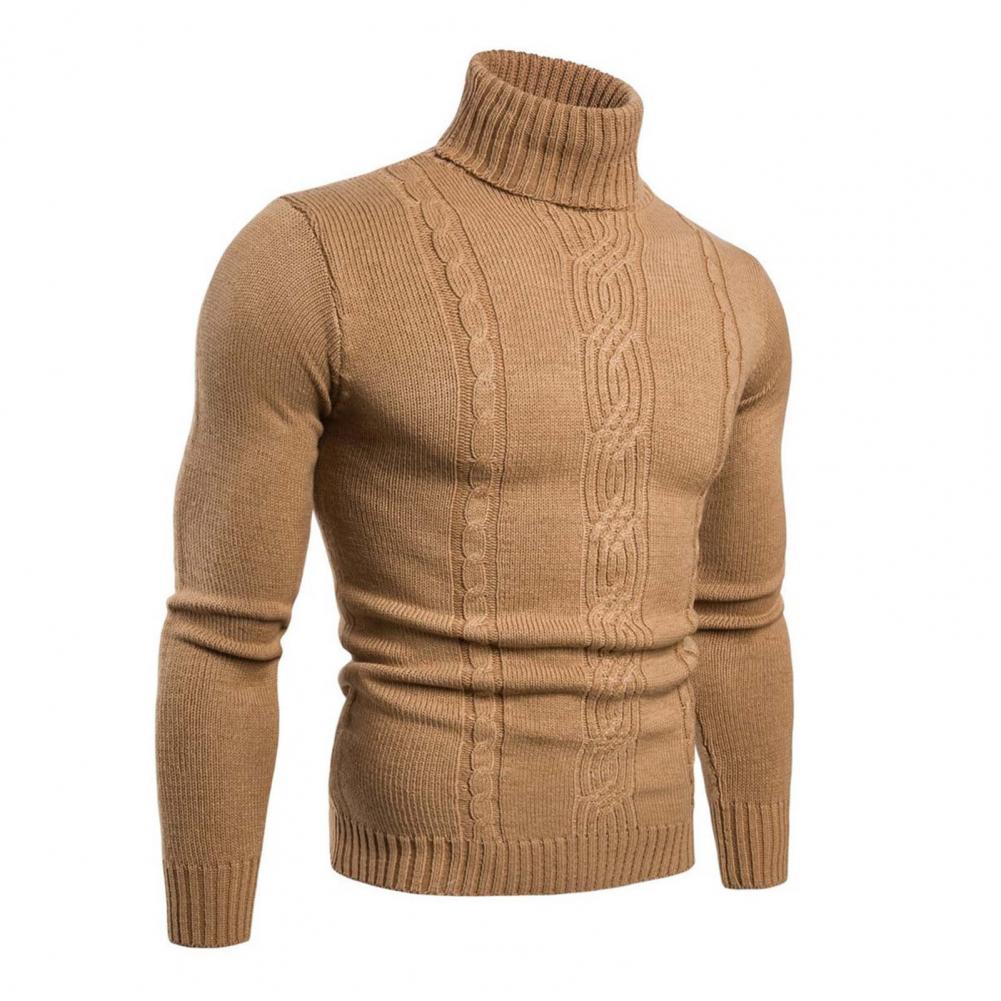Adrian Cable Knit Turtleneck Sweater For Men Warm Thick Winter Knitwear Essential