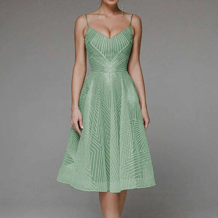 Lana Midi Dress Open Back For Women Elegant Glamorous Fit For Formal Events And Occasions