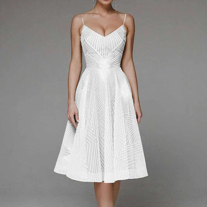 Lana Midi Dress Open Back For Women Elegant Glamorous Fit For Formal Events And Occasions