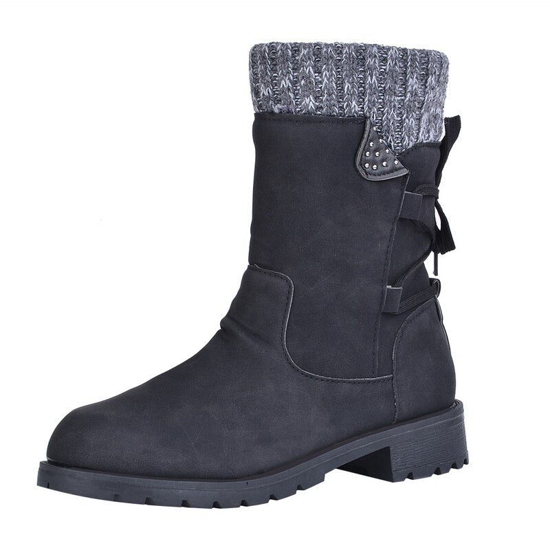 Evelien | Crankshaft boots with retro metal and buckle decoration