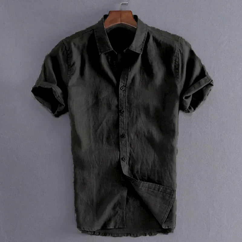 Klinst Mens Casual Short Sleeve Shirts Breathable Soft Comfort For Vacation And Streetwear