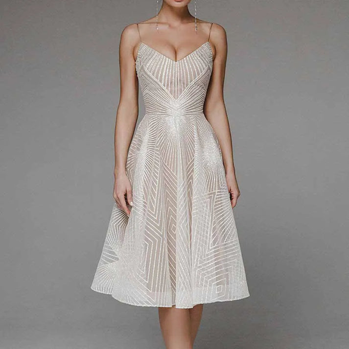 Lana Midi Dress Open Back For Women Elegant Glamorous Fit For Formal Events And Occasions