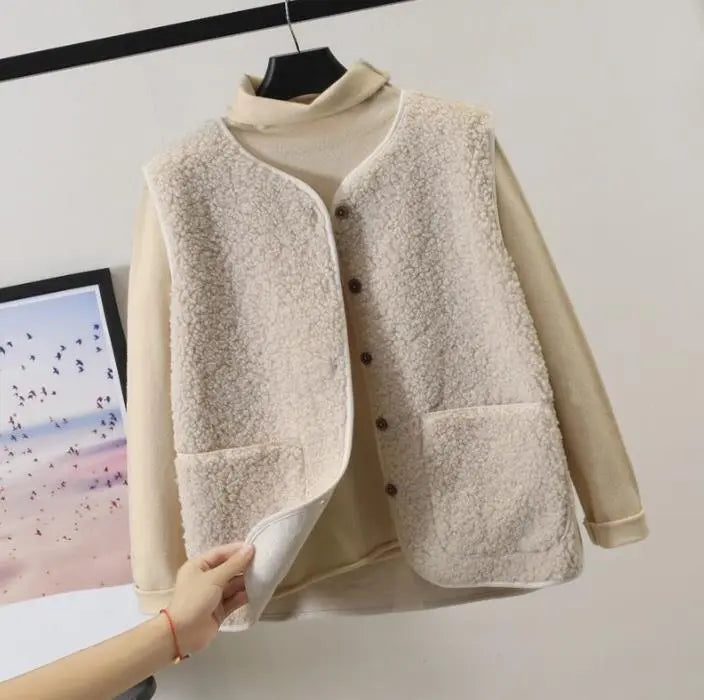 Sarah | Women’s Relaxed Fit Sleeveless Outerwear Vest