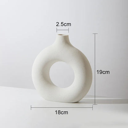Hadran Circular Ceramic Vase