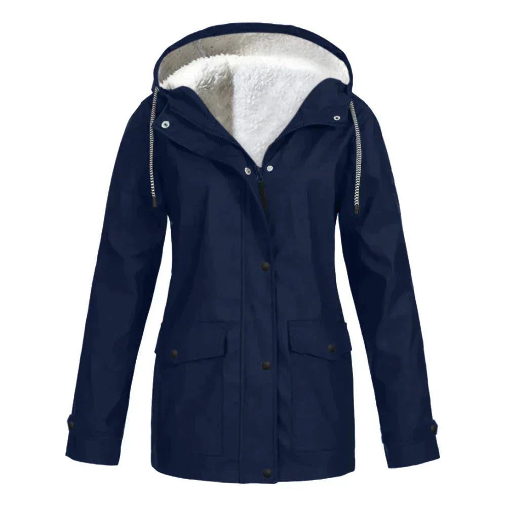 Liana Waterproof Coat For Women With Hood Stylish Weatherproof Rainwear For Urban Professionals