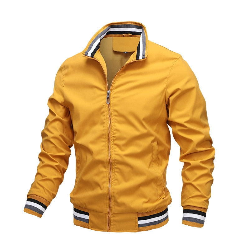Brian Casual Zipper Lightweight Bomber Jacket For Men With Modern Durable Design For Everyday Wear