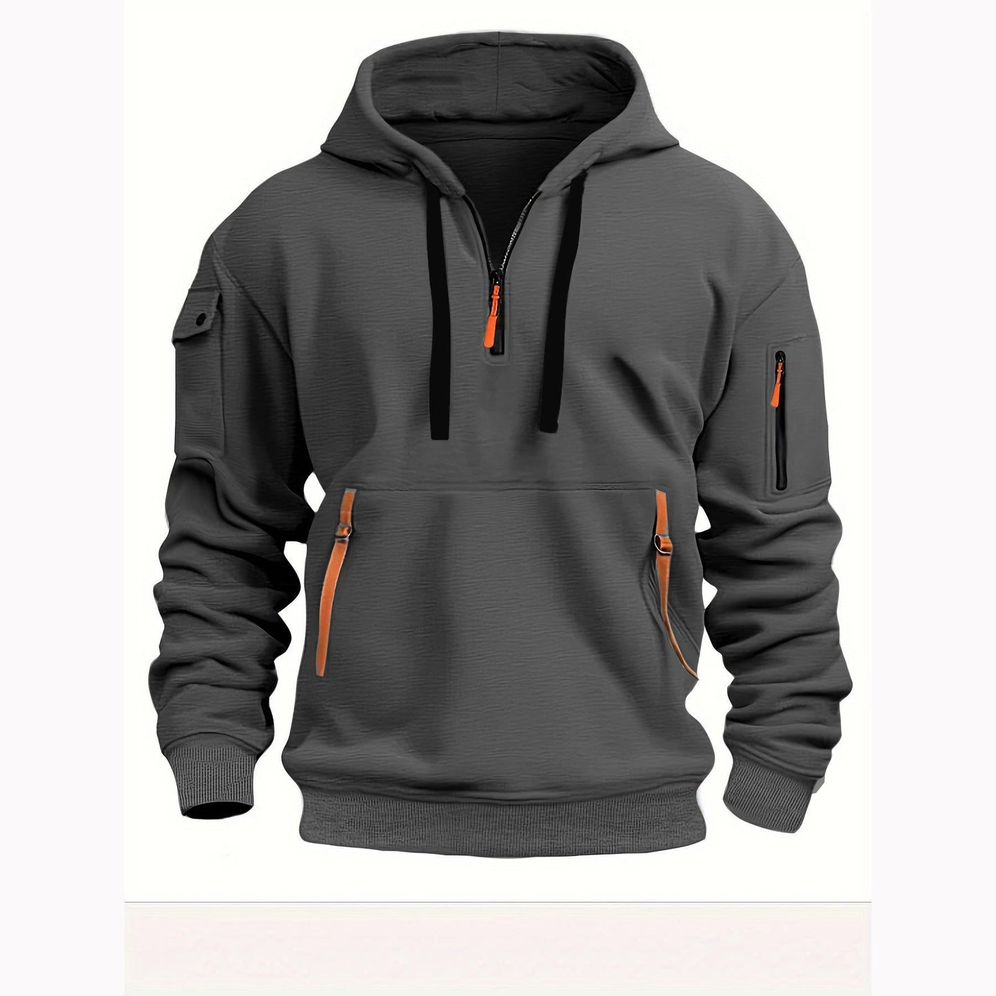 Mens Half Zip Hoodie Sweatshirt For Elegant Comfort And Versatile All Day Wear Everyday Style