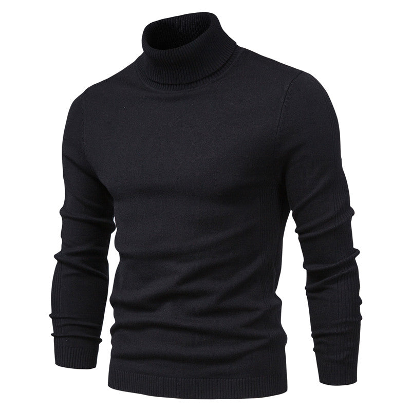 Andrew Warm Knitted High Neck Sweater For Men Cozy Turtleneck Pullover By TrendAura
