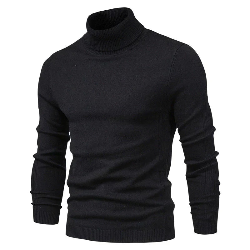 Breathable turtleneck sweater for men