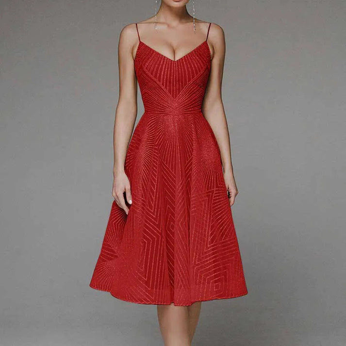 Lana Midi Dress Open Back For Women Elegant Glamorous Fit For Formal Events And Occasions