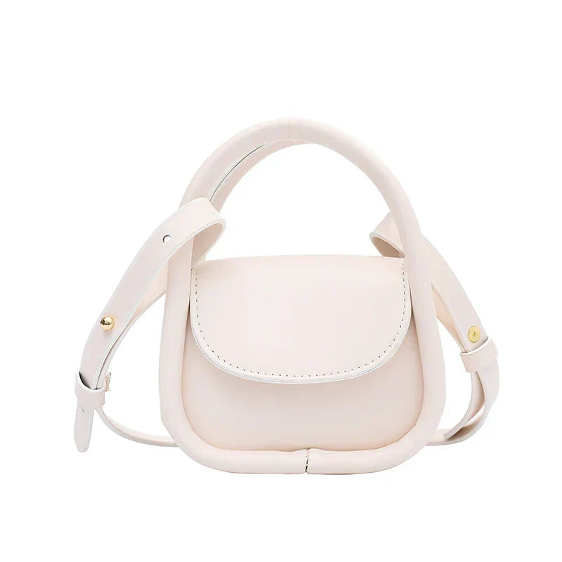 TrendAura Mono Crossbody Bag - Leather Crossbody With Adjustable Strap And Snap Closure