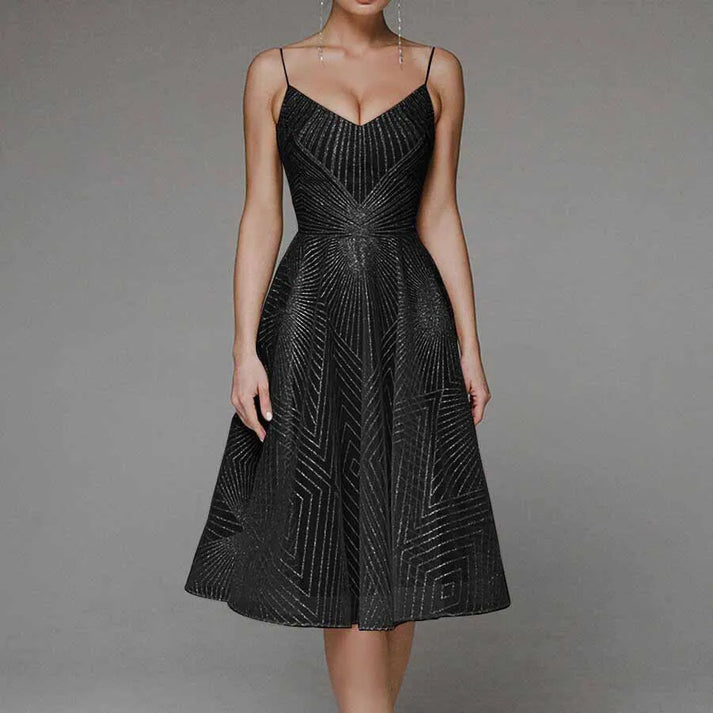 Lana Midi Dress Open Back For Women Elegant Glamorous Fit For Formal Events And Occasions