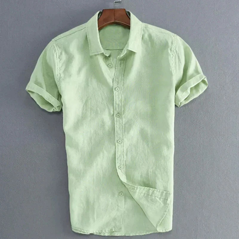 Klinst Mens Casual Short Sleeve Shirts Breathable Soft Comfort For Vacation And Streetwear