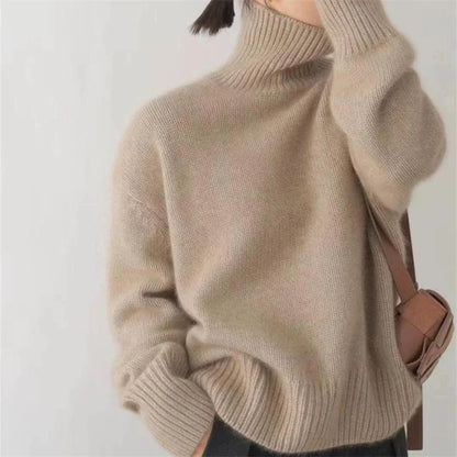 Oversized Cashmere Turtleneck Sweater For Women Ultra Soft Warmth And Lightweight Comfort