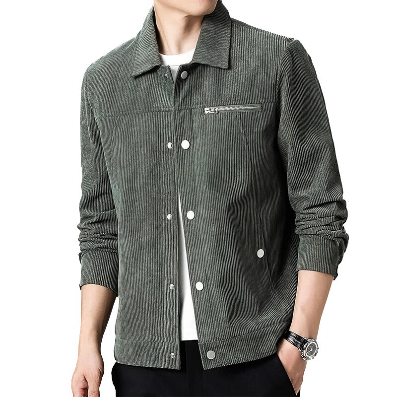 High-quality men's transitional jacket in classic velvet