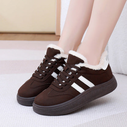 Orthopedic Suede Trainers For Women Wide Fit Ultra Cozy Plush Lined Supportive Footwear