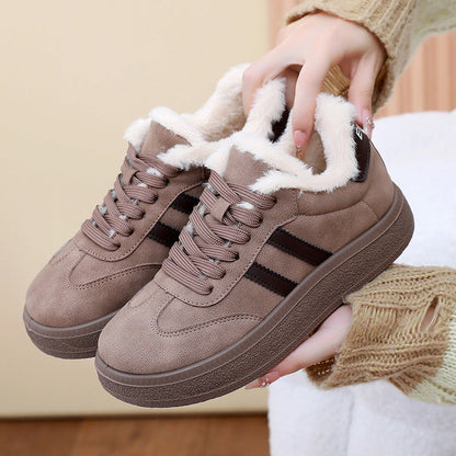 Orthopedic Suede Trainers For Women Wide Fit Ultra Cozy Plush Lined Supportive Footwear