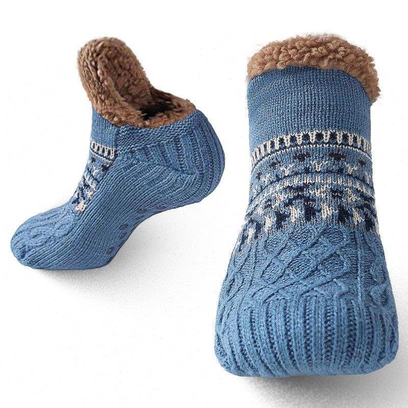 Slipper Socks Ultra Warm With Grippers Non Slip Fleece Lining For Cold Floors Unisex
