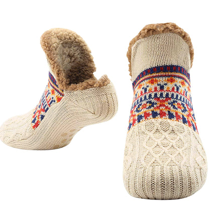 Slipper Socks Ultra Warm With Grippers Non Slip Fleece Lining For Cold Floors Unisex