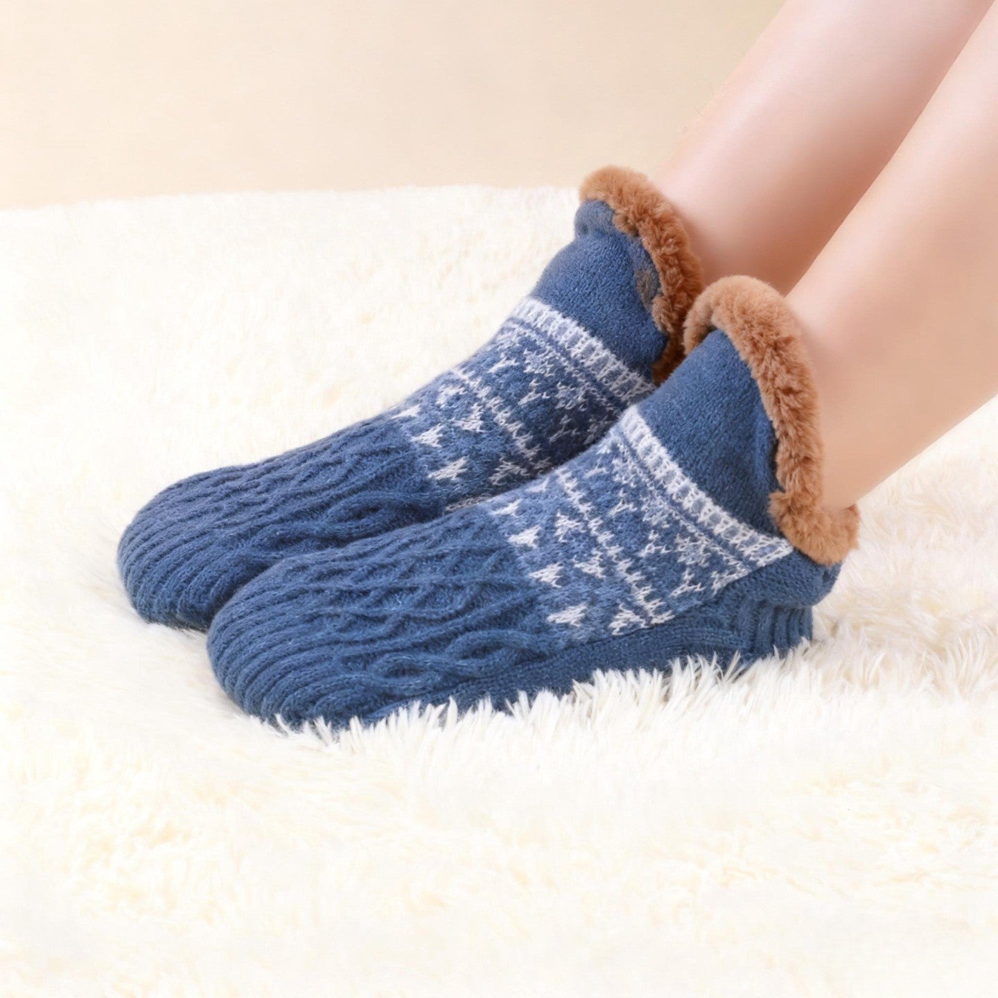 Slipper Socks Non Slip With Plush Fleece Lining For Ultra Warmth And Cozy Home Comfort For Cold Floors