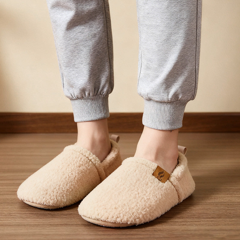 Women Orthopedic Shearling Slippers With Wide Fit Arch Support And Plush Memory Foam Comfort