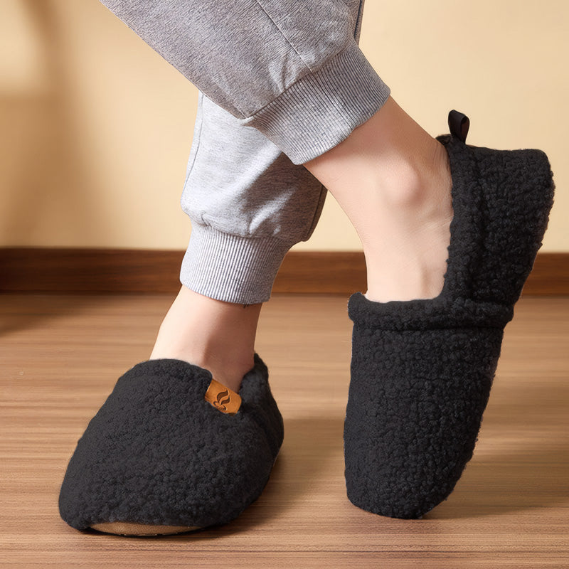 Women Orthopedic Shearling Slippers With Wide Fit Arch Support And Plush Memory Foam Comfort