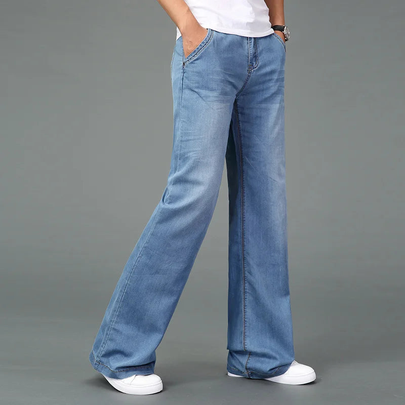 Mens Flared Boot Cut Jeans With Relaxed Straight Fit For Modern Vintage Style For Everyday Wardrobe