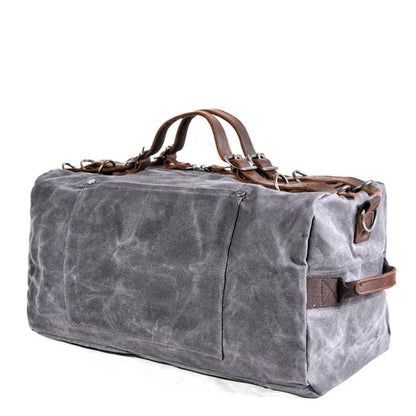 TrendAura TrekCanvas Waxed Bag - Waterproof Waxed Canvas With Durable Leather Straps