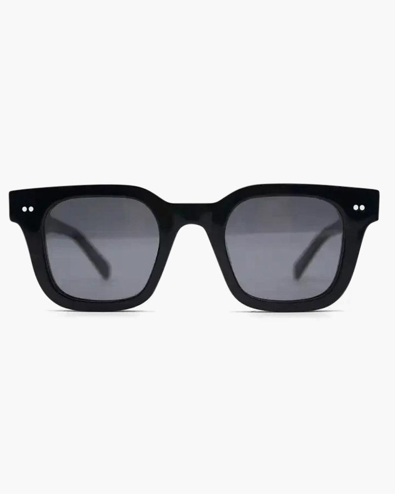 Caleb – Retro Square Sunglasses for Men with UV Protection Black - TrendAura
