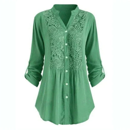 Luna Puff Sleeve Women Blouse Elegant Long Office Wear For Professional Women All Day Comfort