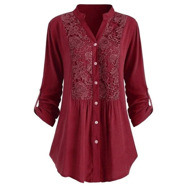 Luna Puff Sleeve Women Blouse Elegant Long Office Wear For Professional Women All Day Comfort