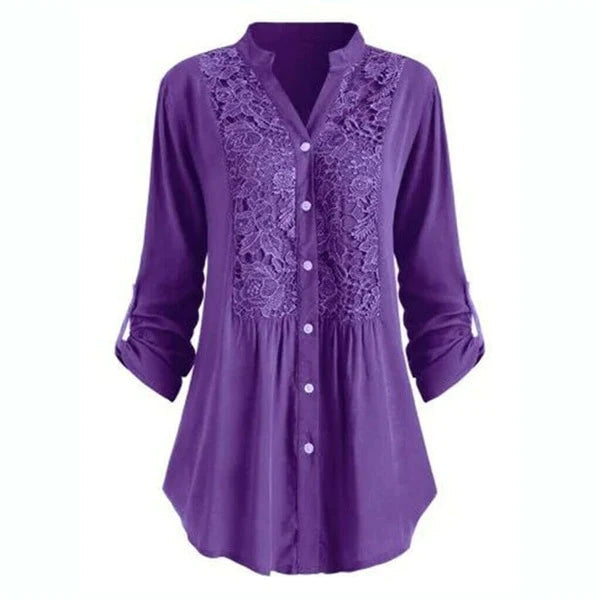 Luna Puff Sleeve Women Blouse Elegant Long Office Wear For Professional Women All Day Comfort