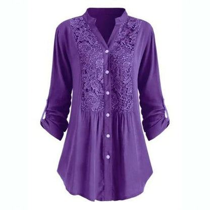 Luna Puff Sleeve Women Blouse Elegant Long Office Wear For Professional Women All Day Comfort