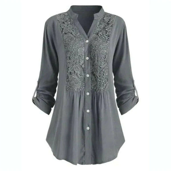 Luna Puff Sleeve Women Blouse Elegant Long Office Wear For Professional Women All Day Comfort