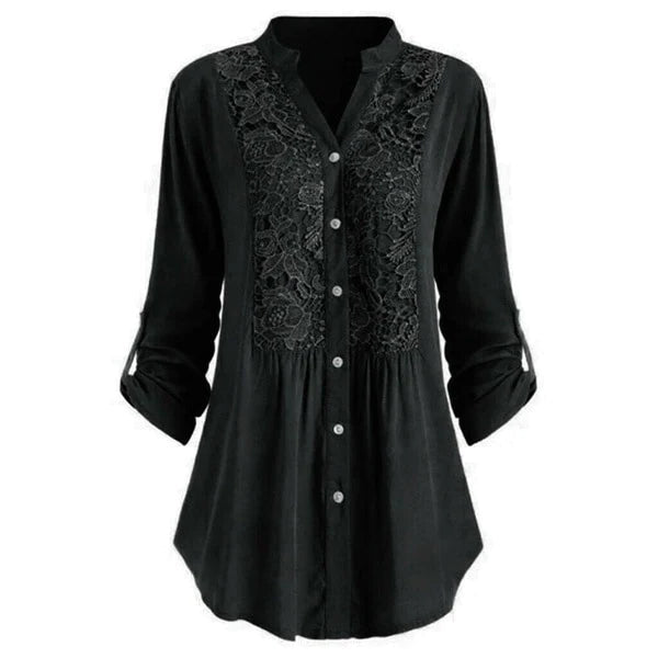 Luna Puff Sleeve Women Blouse Elegant Long Office Wear For Professional Women All Day Comfort